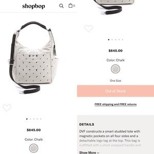 ❌🚫SOLD🚫❌DVF FRANCO studded bag
